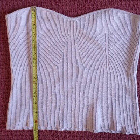 Reformation Jenni Strapless Sweater Knit Tube Top in Light Pink - Picture 9 of 10